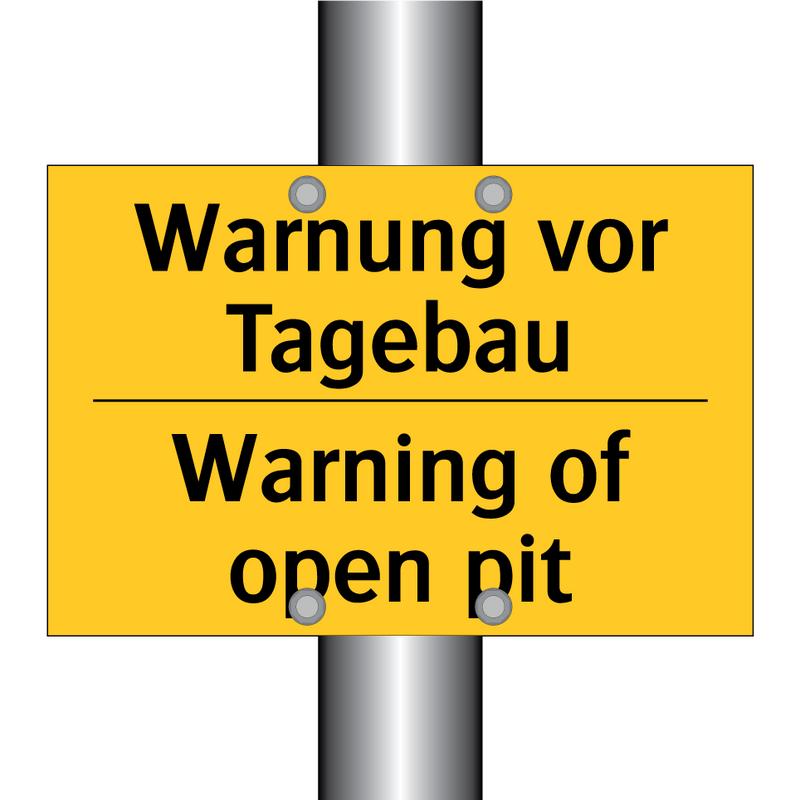 Warnung vor Tagebau - Warning of open pit