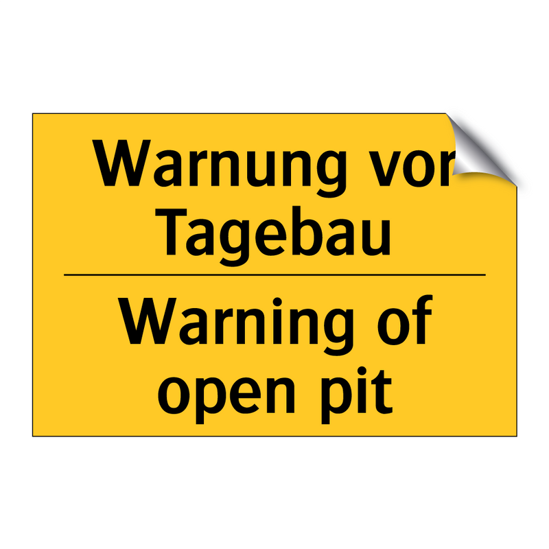 Warnung vor Tagebau - Warning of open pit