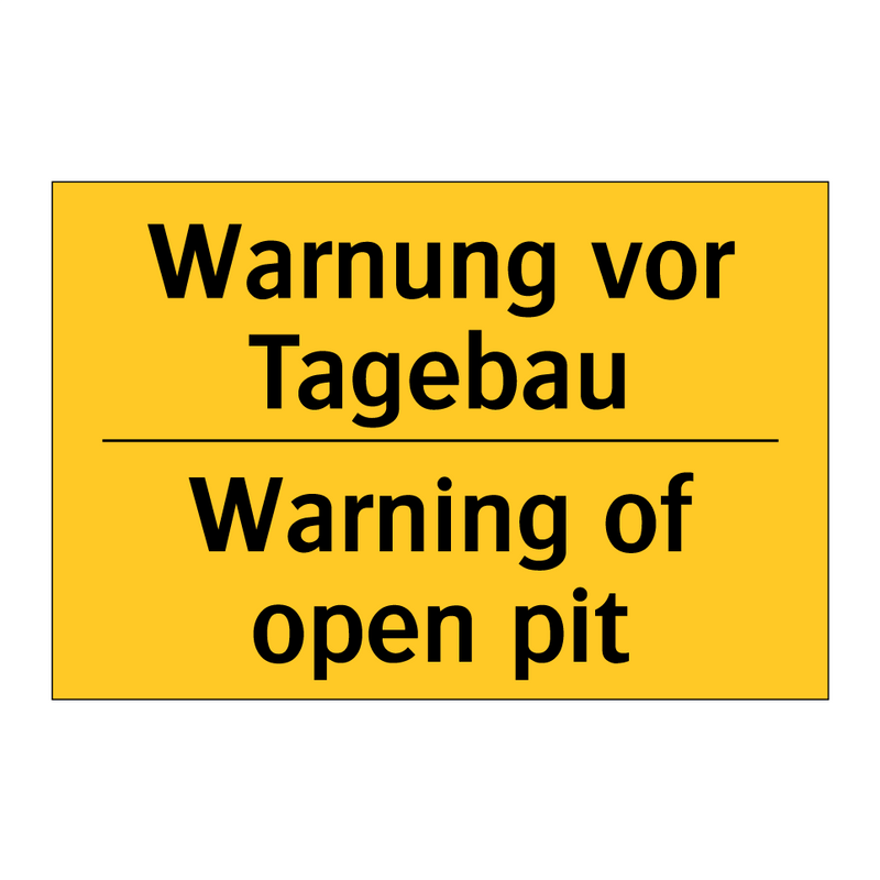 Warnung vor Tagebau - Warning of open pit