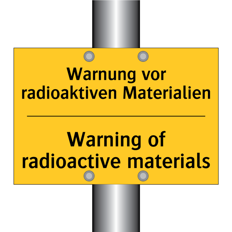 Warnung vor radioaktiven Materialien/.../ - Warning of radioactive materials/.../