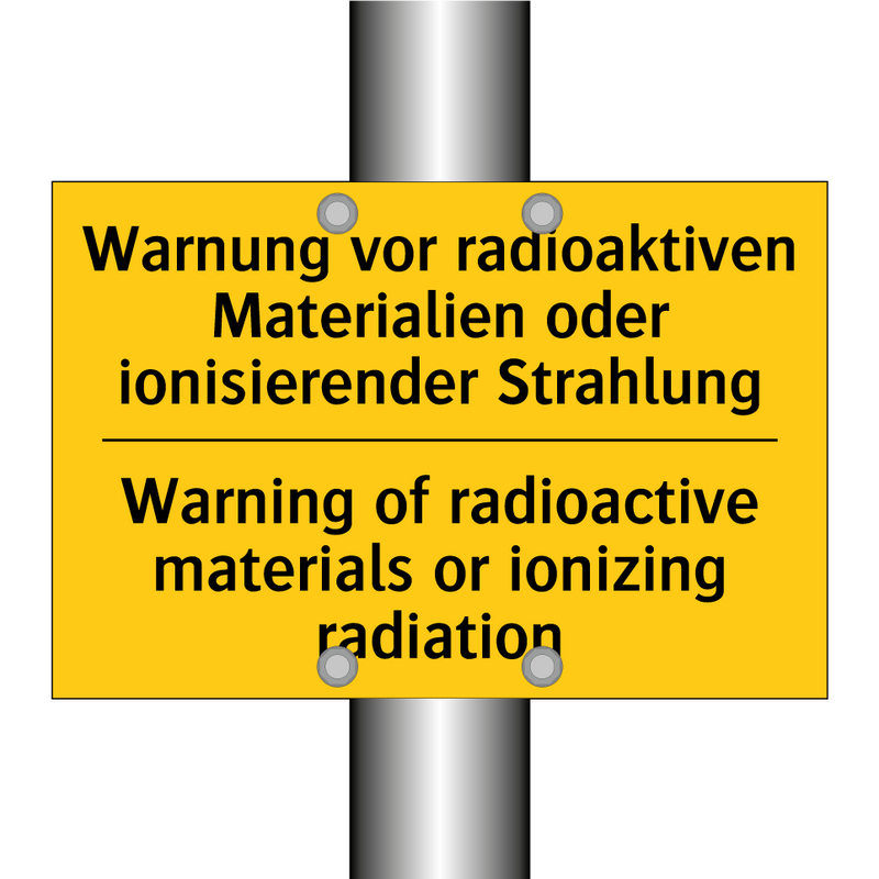 Warnung vor radioaktiven Materialien /.../ - Warning of radioactive materials /.../