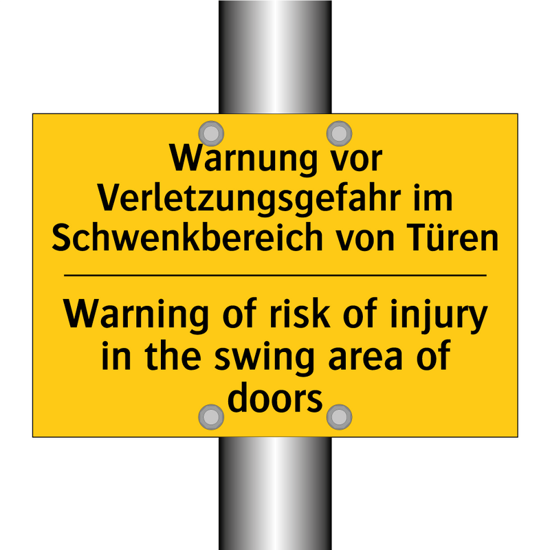 Warnung vor Verletzungsgefahr /.../ - Warning of risk of injury in the /.../