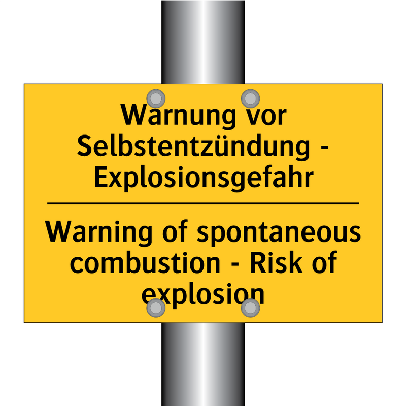 Warnung vor Selbstentzündung - /.../ - Warning of spontaneous combustion /.../