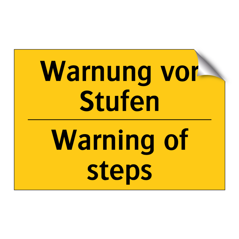 Warnung vor Stufen - Warning of steps