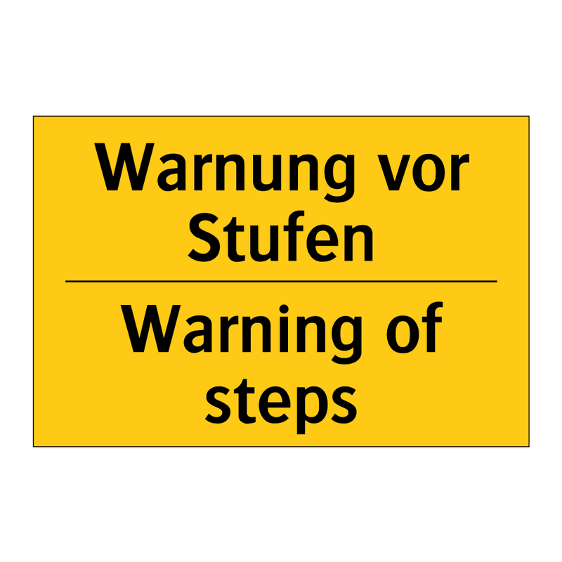 Warnung vor Stufen - Warning of steps