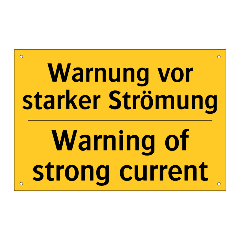 Warnung vor starker Strömung - Warning of strong current