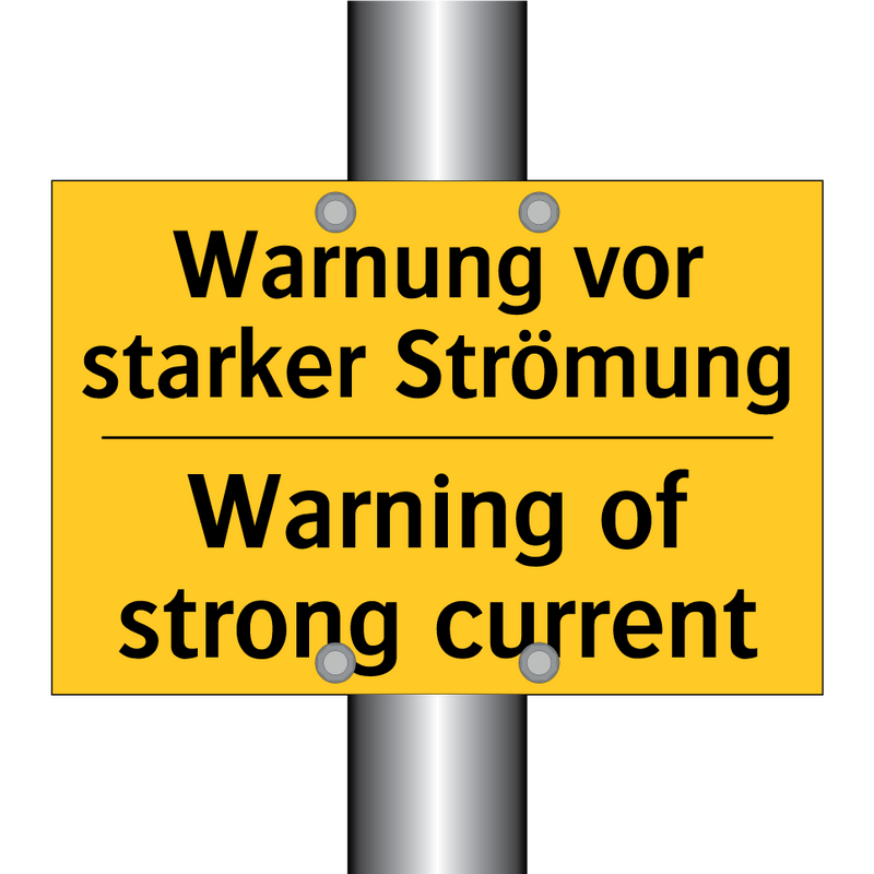 Warnung vor starker Strömung - Warning of strong current