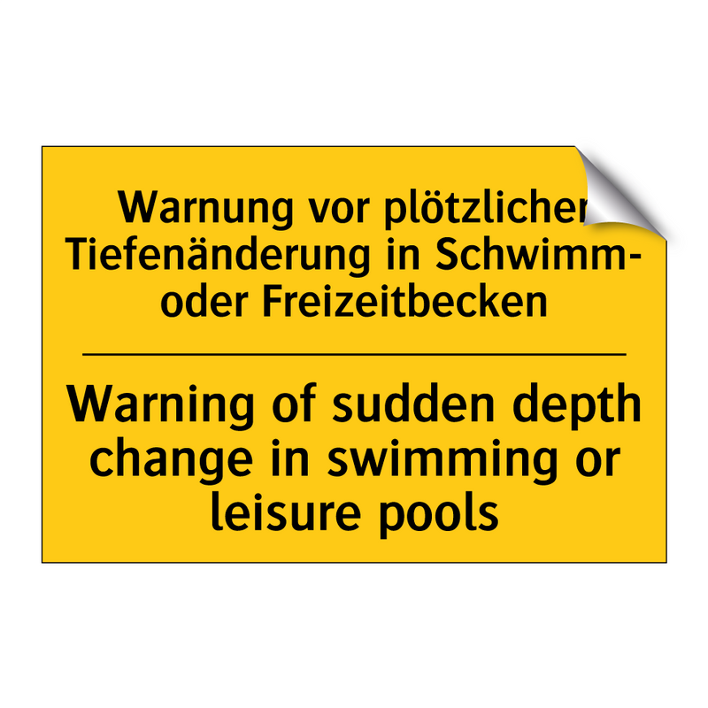 Warnung vor plötzlicher Tiefenänderung /.../ - Warning of sudden depth change /.../