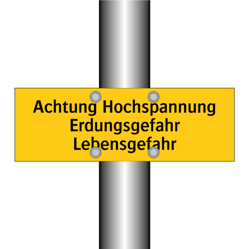 Achtung Hochspannung Erdungsgefahr Lebensgefahr