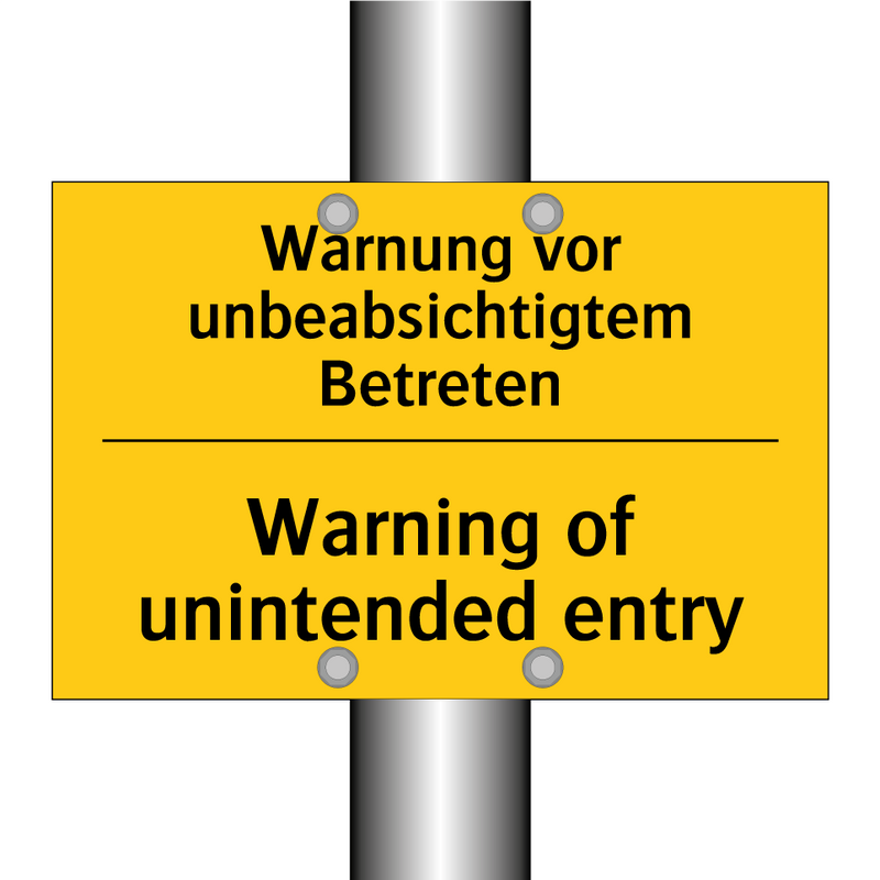 Warnung vor unbeabsichtigtem Betreten/.../ - Warning of unintended entry