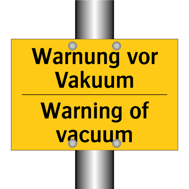 Warnung vor Vakuum - Warning of vacuum