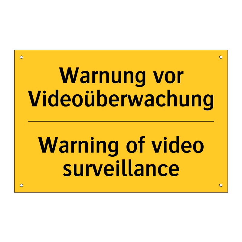 Warnung vor Videoüberwachung - Warning of video surveillance