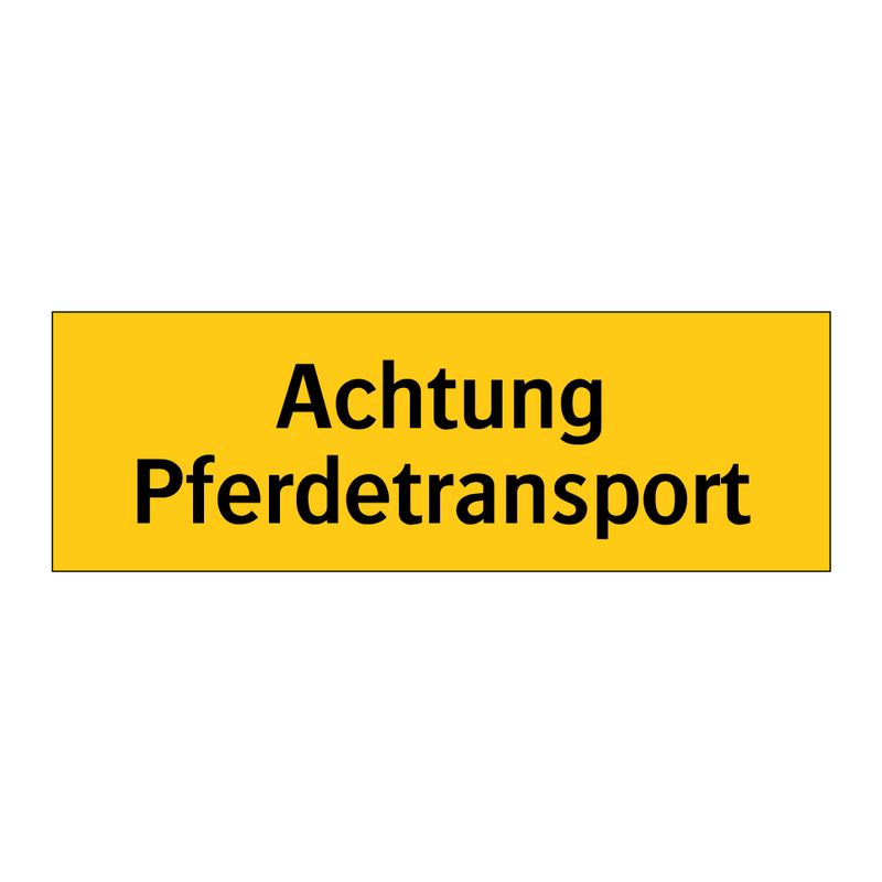 Achtung Pferdetransport