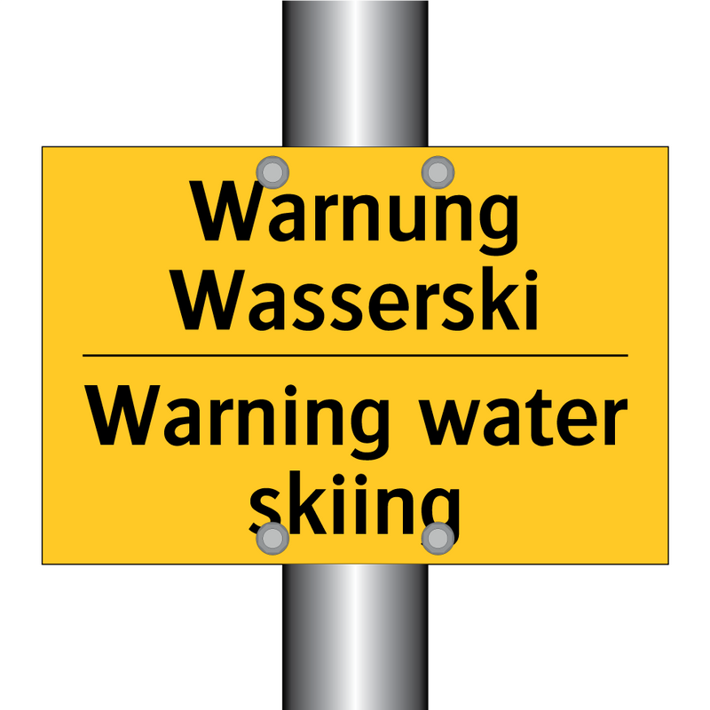 Warnung Wasserski - Warning water skiing