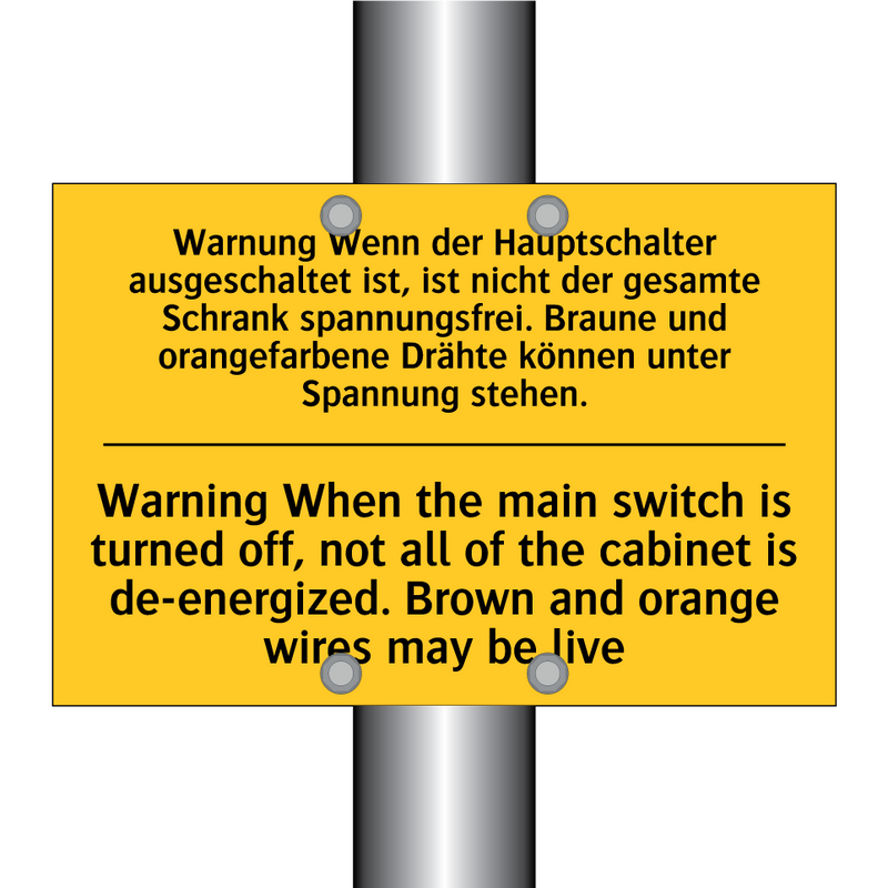 Warnung Wenn der Hauptschalter /.../ - Warning When the main switch is /.../