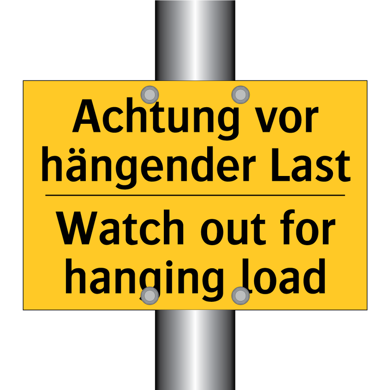 Achtung vor hängender Last - Watch out for hanging load