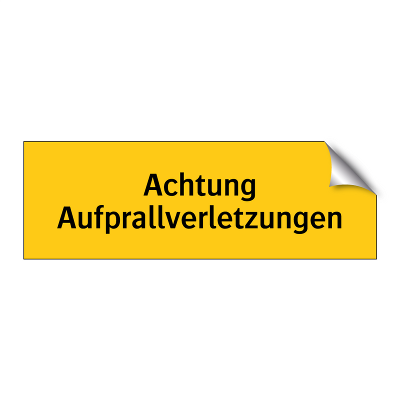 Achtung Aufprallverletzungen