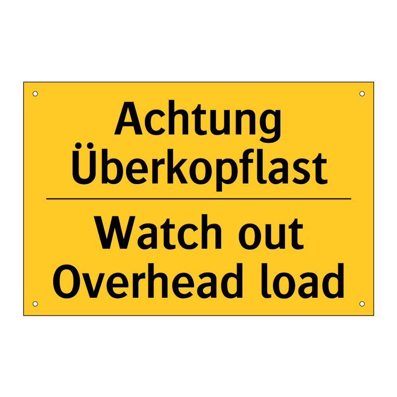 Achtung Überkopflast - Watch out Overhead load