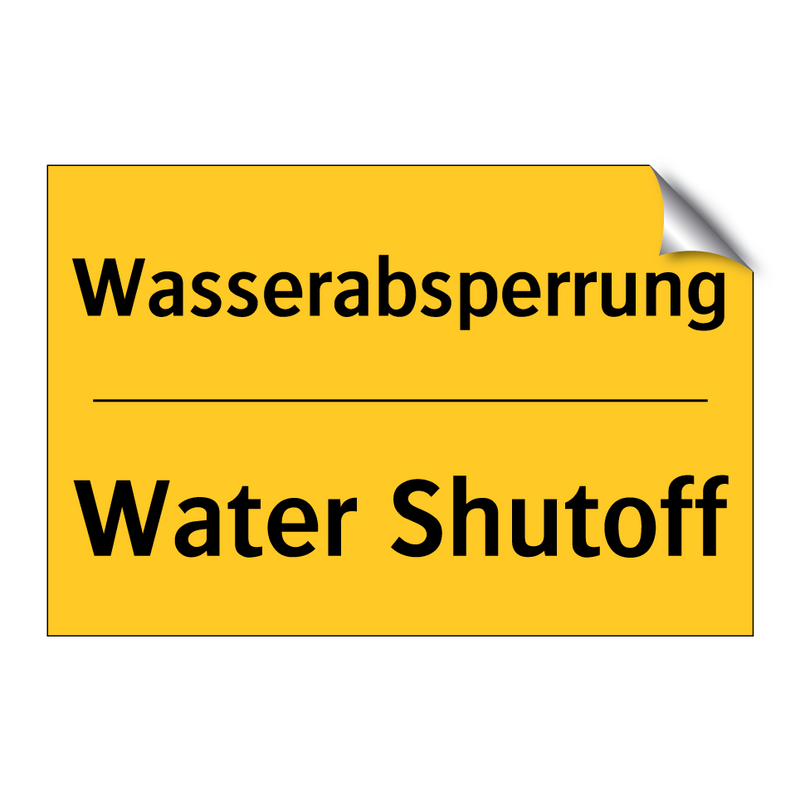 Wasserabsperrung - Water Shutoff