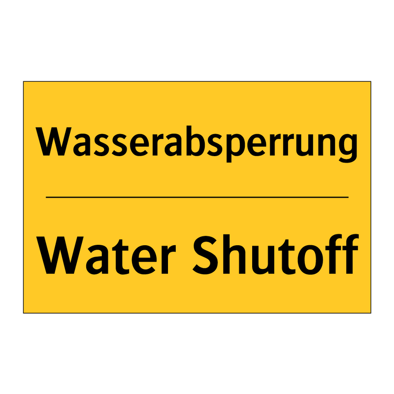 Wasserabsperrung - Water Shutoff