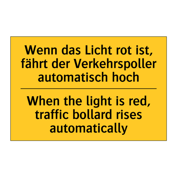 Wenn das Licht rot ist, fährt /.../ - When the light is red, traffic /.../