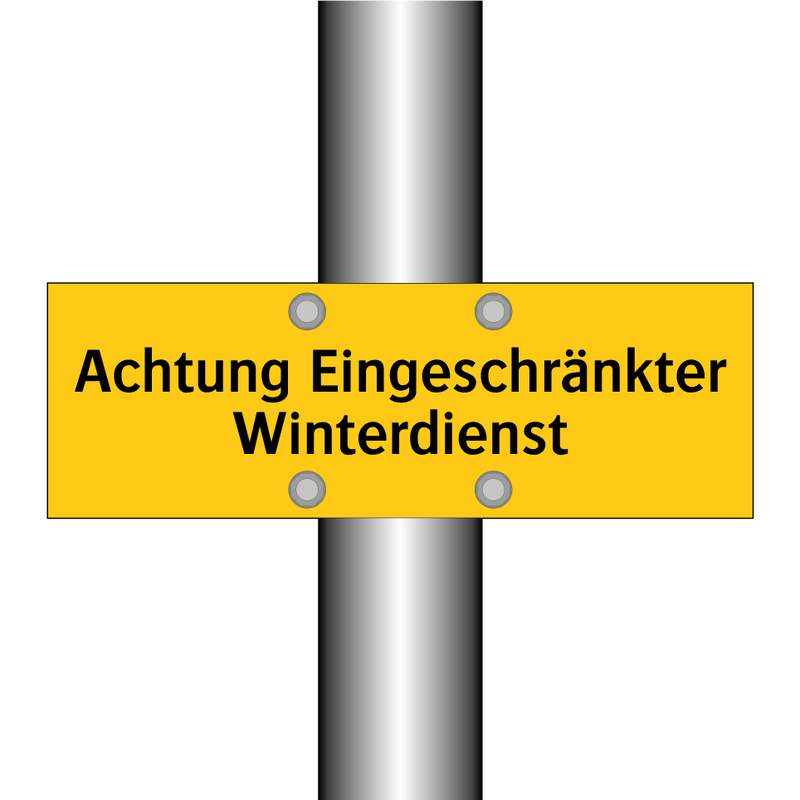 Achtung Eingeschränkter Winterdienst