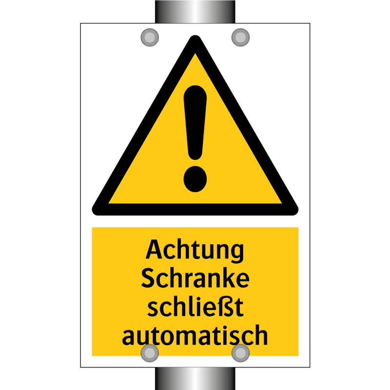 Achtung Schranke schließt automatisch