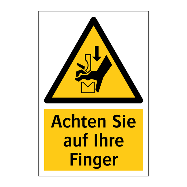 Achten Sie auf Ihre Finger