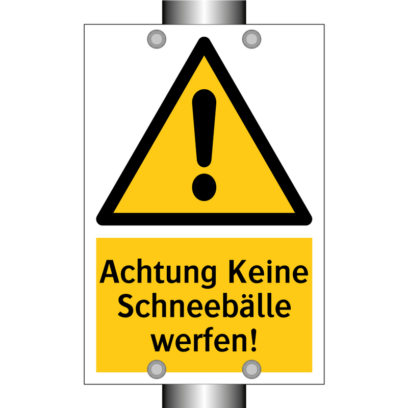 Achtung Keine Schneebälle werfen!