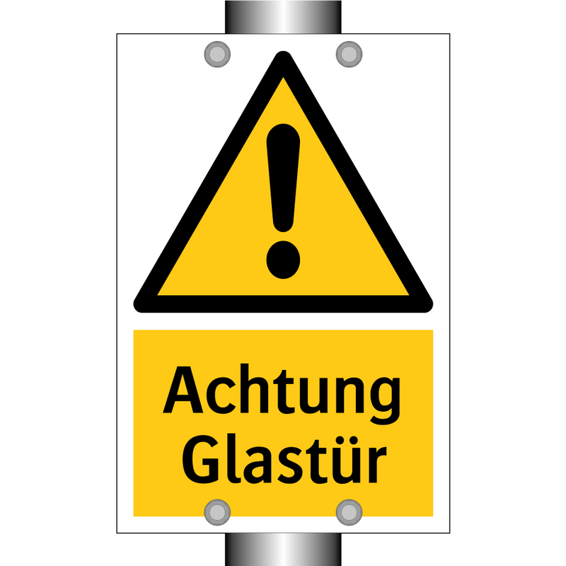 Achtung Glastür