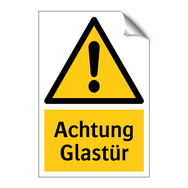 Achtung Glastür