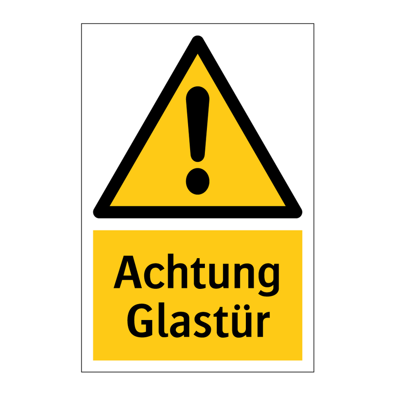 Achtung Glastür