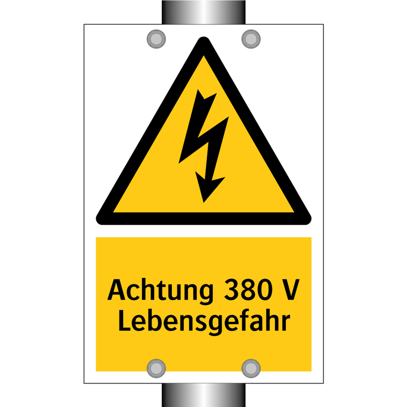 Achtung 380 V Lebensgefahr