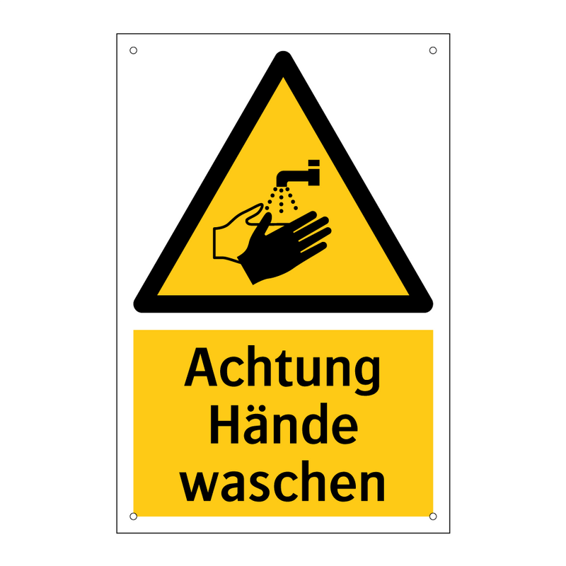 Achtung Hände waschen