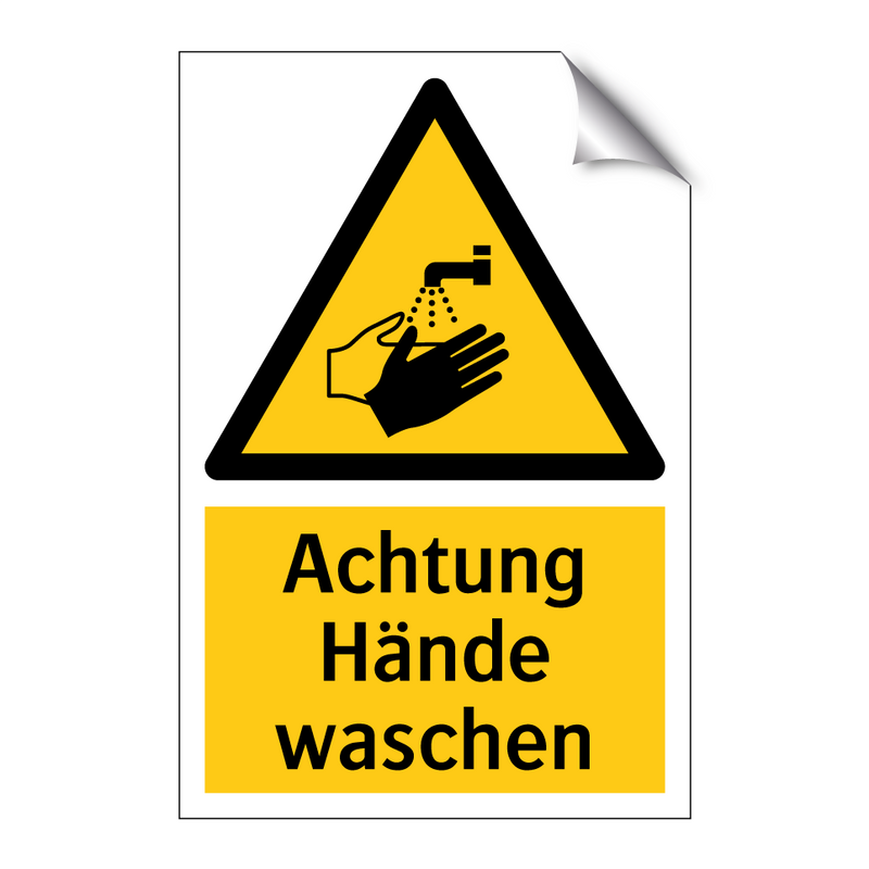 Achtung Hände waschen