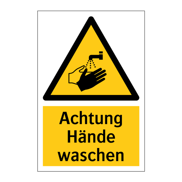 Achtung Hände waschen