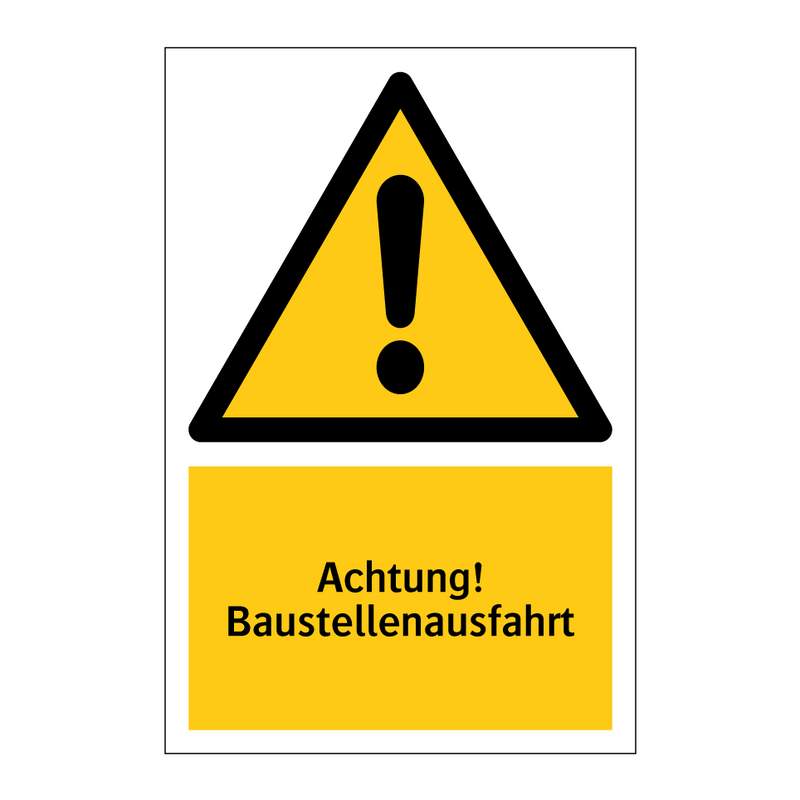 Achtung! Baustellenausfahrt