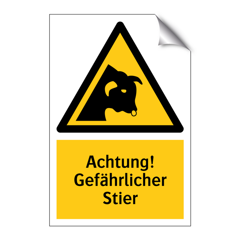 Achtung! Gefährlicher Stier