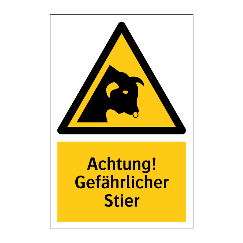 Achtung! Gefährlicher Stier