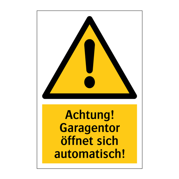 Achtung! Garagentor öffnet sich automatisch!