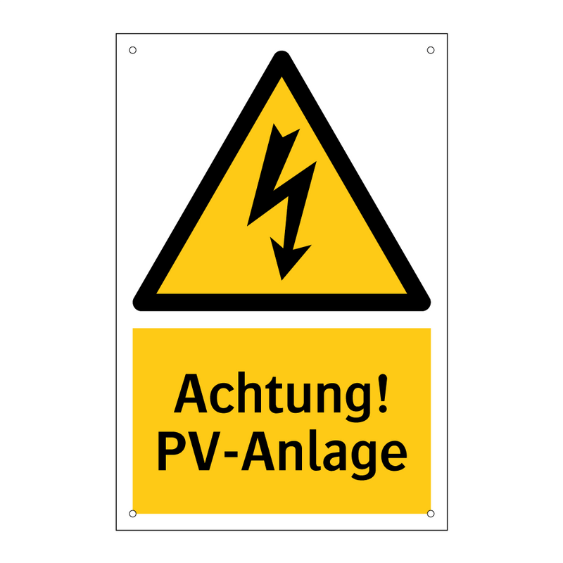 Achtung! PV-Anlage