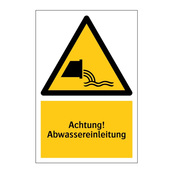 Achtung! Abwassereinleitung