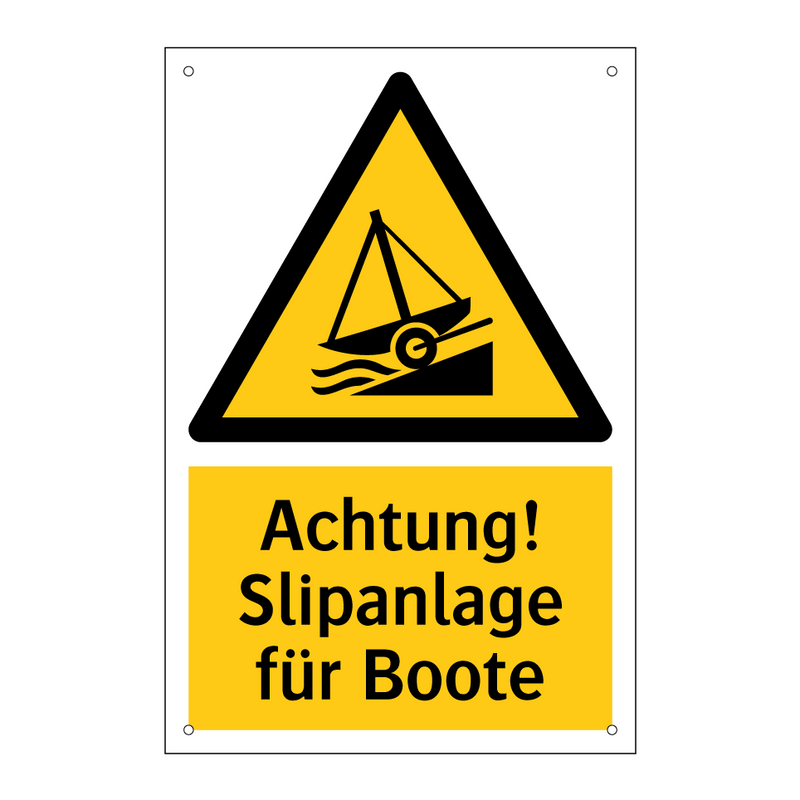 Achtung! Slipanlage für Boote