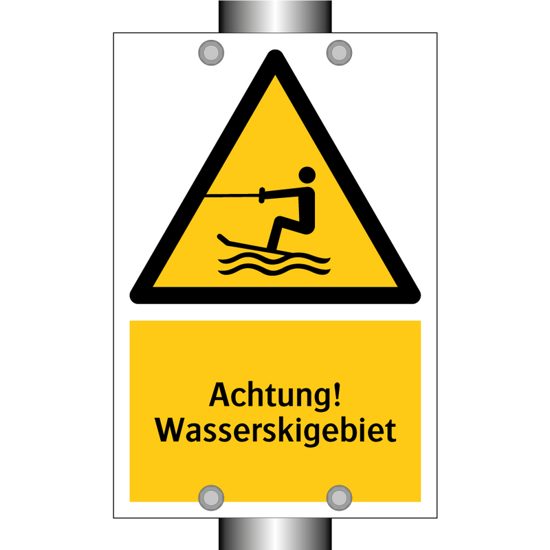 Achtung! Wasserskigebiet