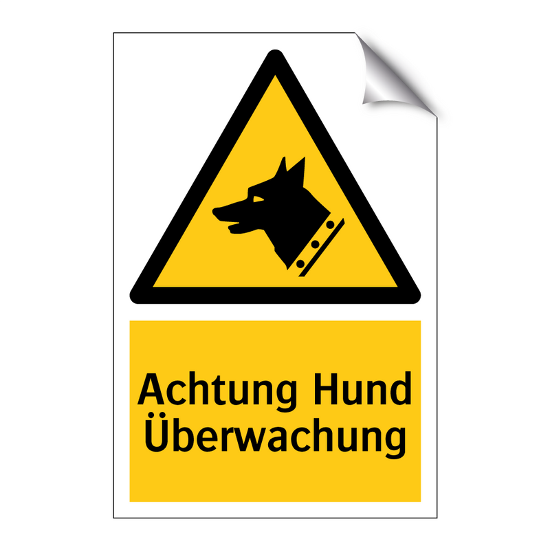 Achtung Hund Überwachung