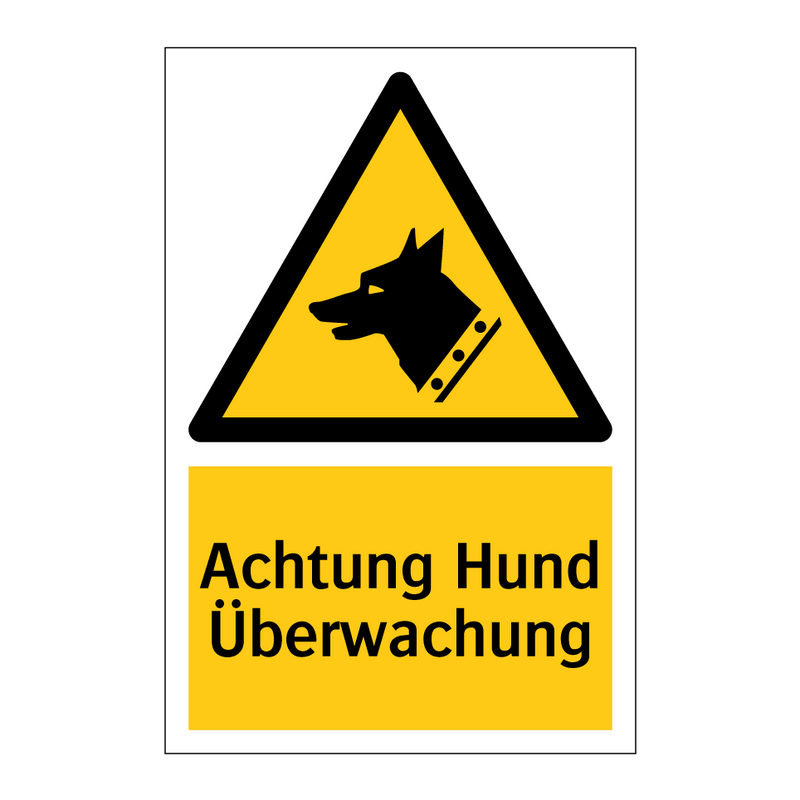 Achtung Hund Überwachung