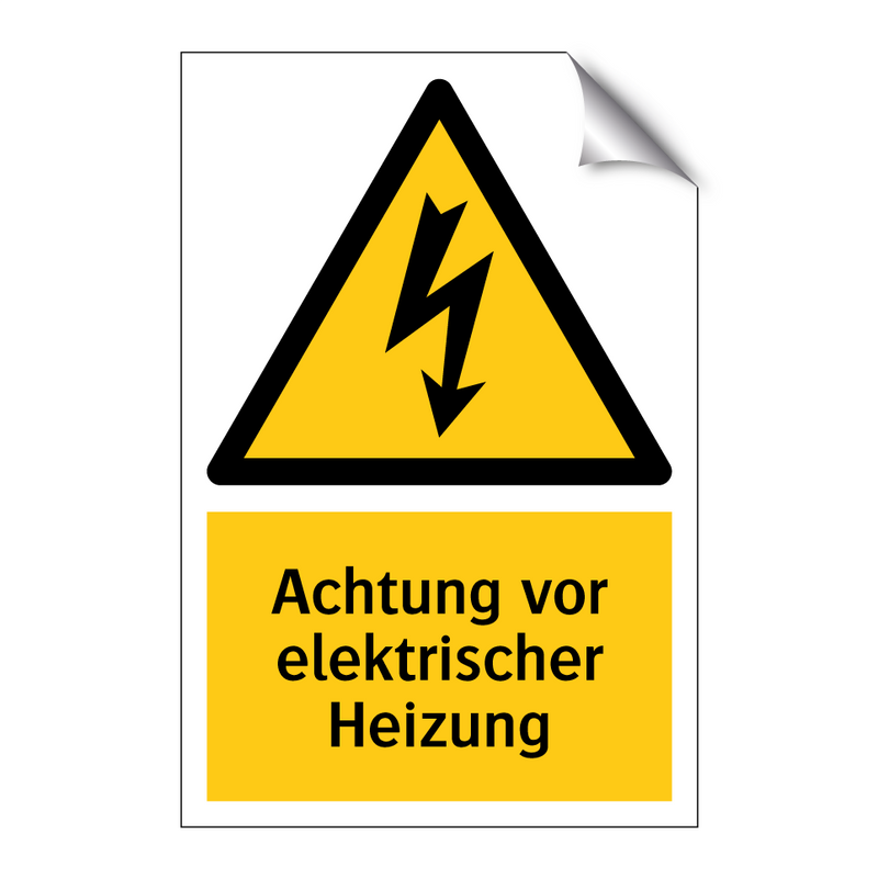 Achtung vor elektrischer Heizung