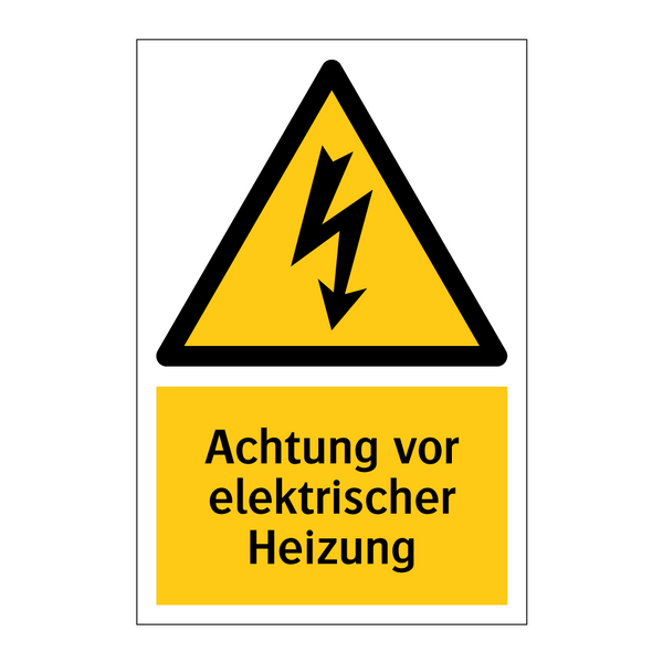 Achtung vor elektrischer Heizung