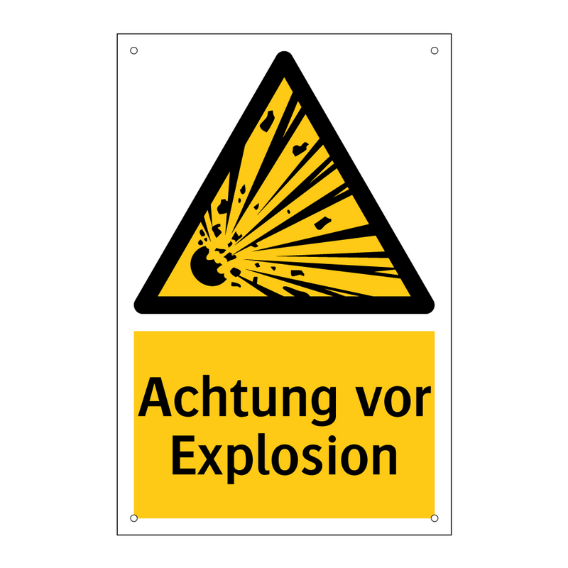 Achtung vor Explosion