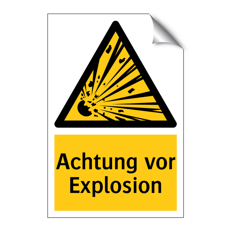 Achtung vor Explosion